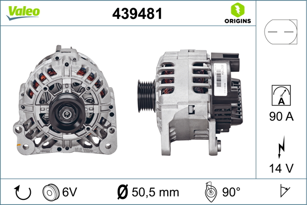 Alternator SKODA ROOMSTER (5J7) 1.2 benzina 70 cai VALEO 439481