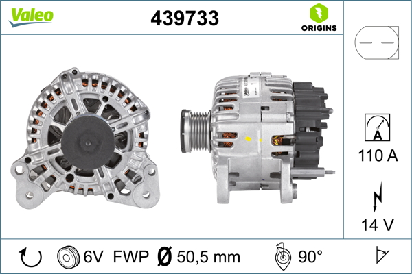Alternator SKODA YETI (5L) 1.2 TSI benzina 110 cai VALEO 439733