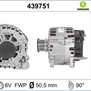 Alternator SKODA YETI (5L) 2.0 TDI 4x4 diesel 110 cai VALEO 439751