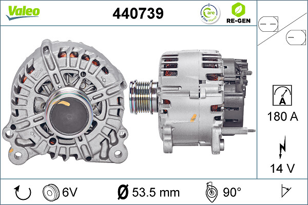 Alternator SKODA KAROQ (NU7, ND7) 2.0 TSI 4x4 benzina 190 cai VALEO 440739