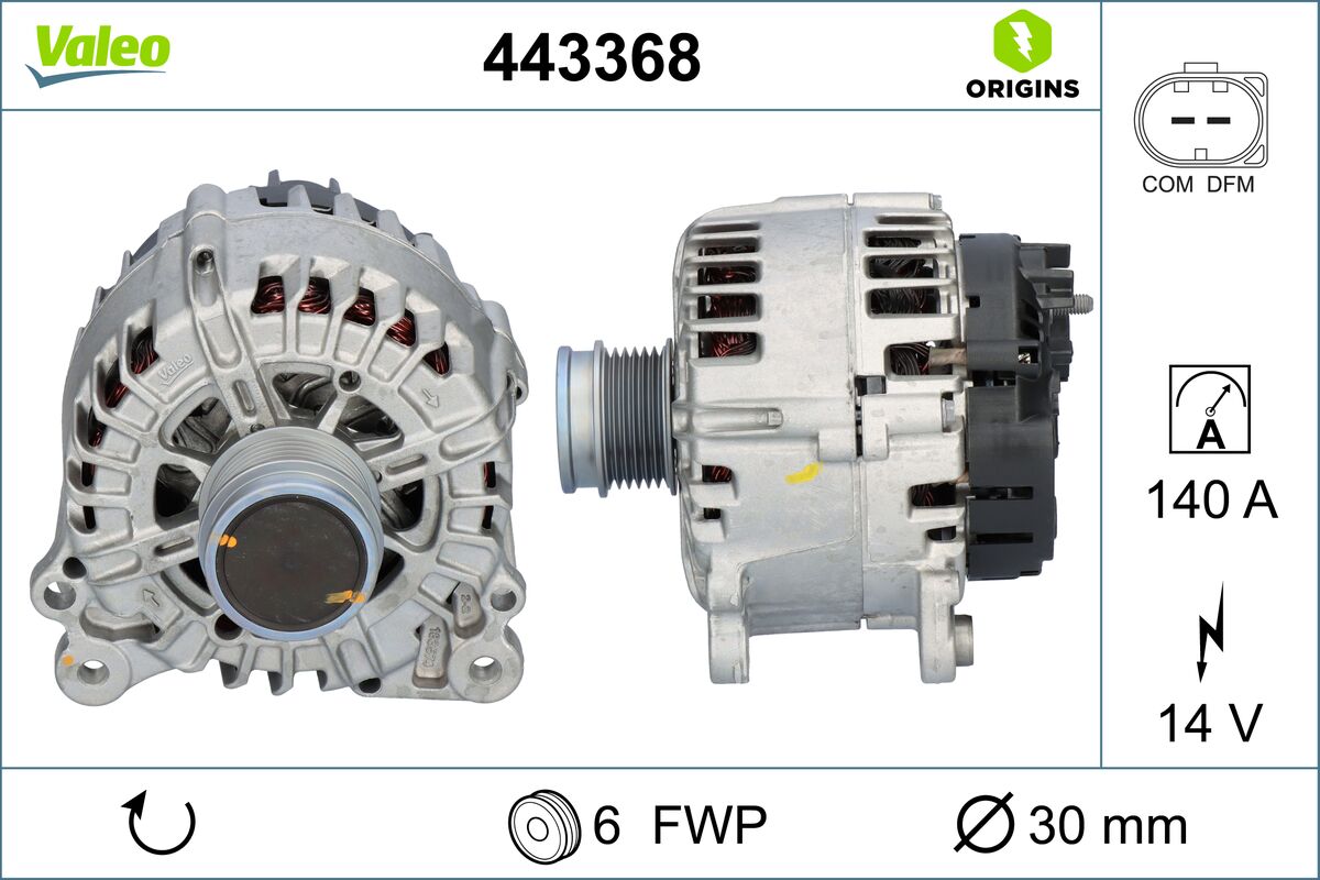 Alternator SKODA KAROQ (NU7, ND7) 1.0 TSI benzina 110 cai VALEO 443368
