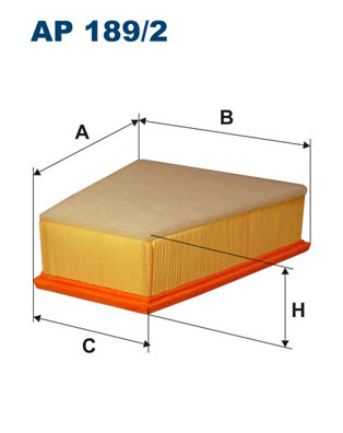 Filtru aer SKODA ROOMSTER (5J7) 1.9 TDI diesel 101 cai FILTRON AP 189/2