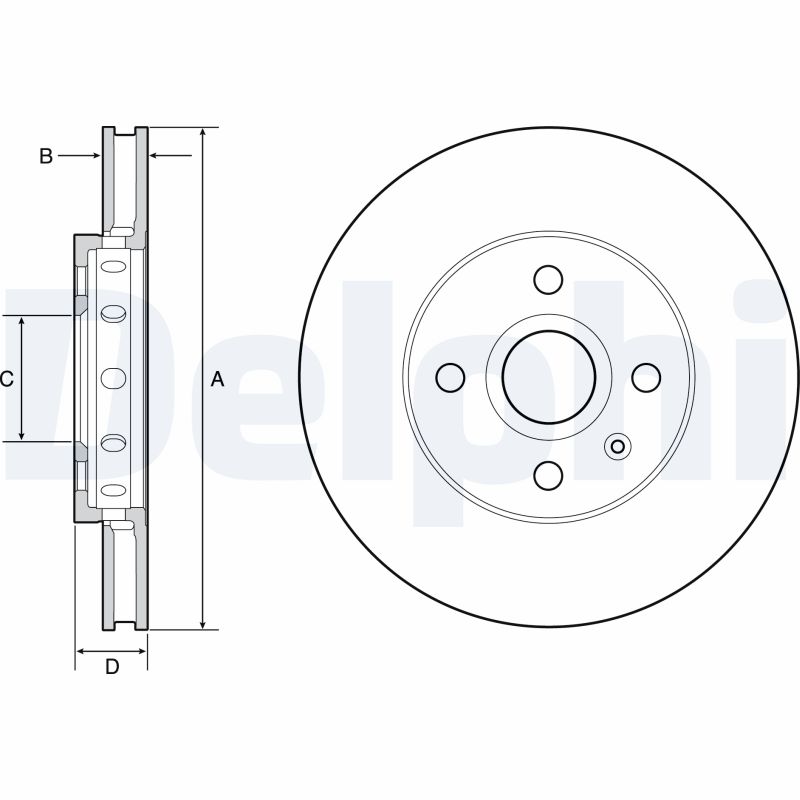 Disc frana SKODA E-CITIGO (NE1) e iV electric 83 cai DELPHI BG4647C