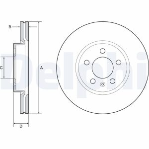 Disc frana SKODA KAMIQ (NW4) 1.5 TSI benzina 150 cai DELPHI BG4965C