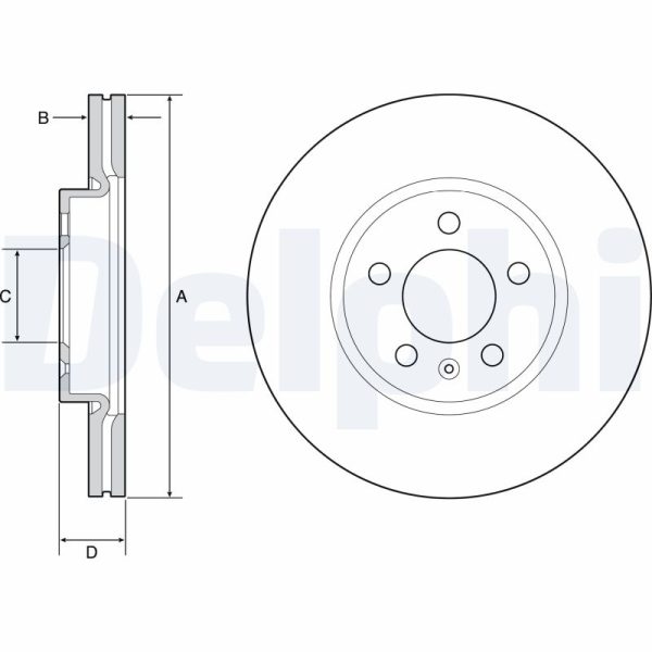 Disc frana SKODA KAMIQ (NW4) 1.5 TSI benzina 150 cai DELPHI BG4965C