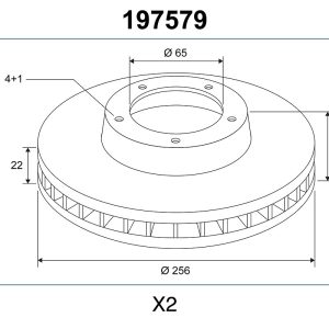 Disc frana SKODA E-CITIGO (NE1) e iV electric 83 cai VALEO 197579
