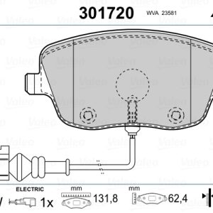 Placute frana SKODA ROOMSTER (5J7) 1.4 TDI diesel 80 cai VALEO 301720