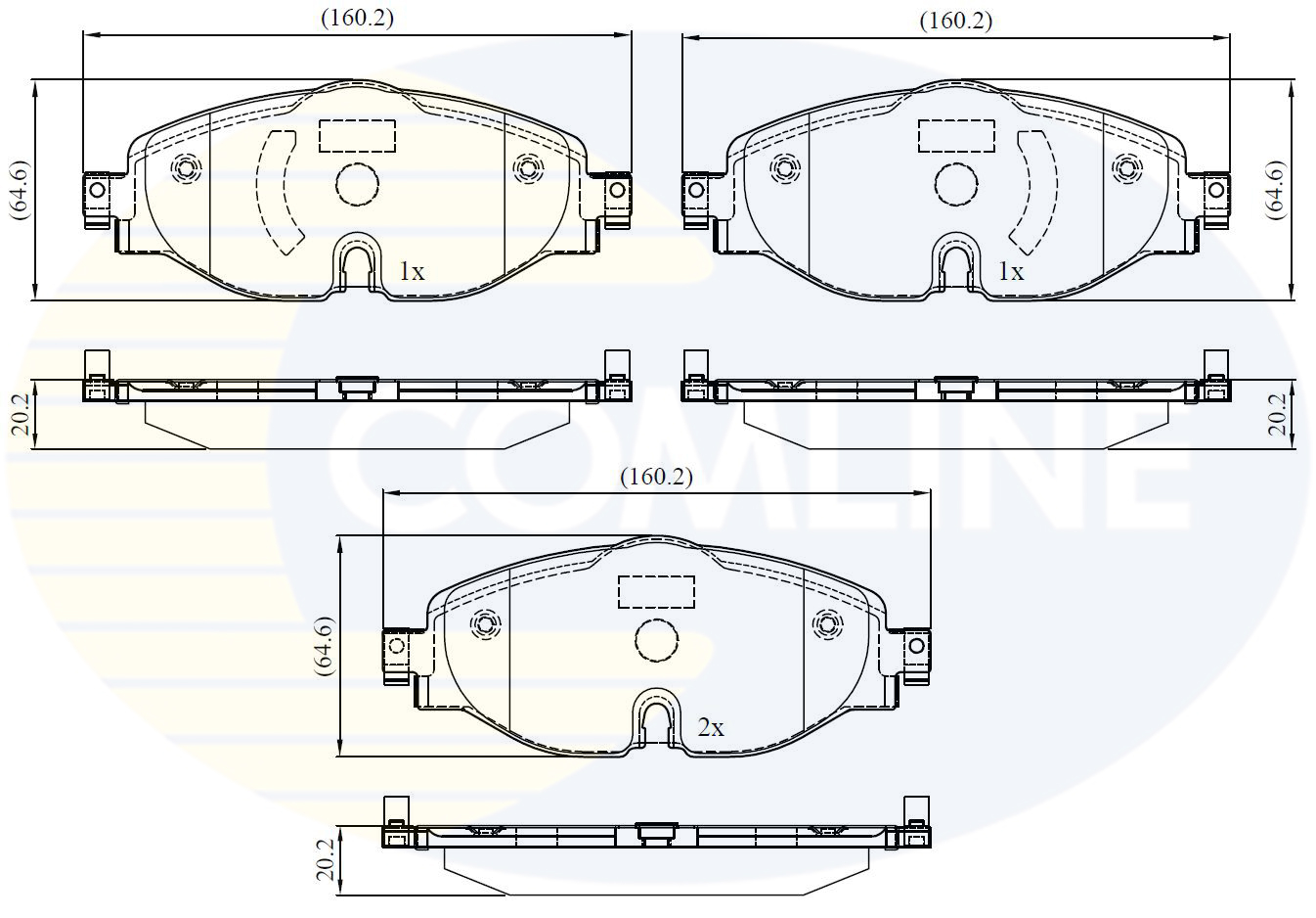 Placute frana SKODA KAROQ (NU7, ND7) 1.0 TSI benzina 110 cai COMLINE CBP02158
