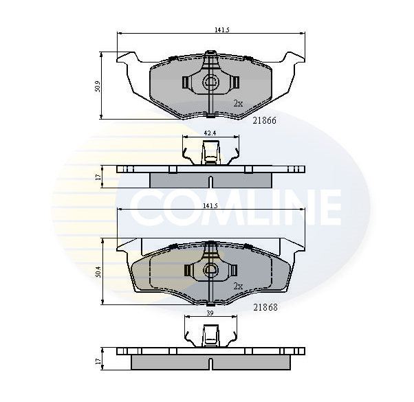 Placute frana SKODA ROOMSTER Praktik (5J) 1.2 benzina 70 cai COMLINE CBP0707