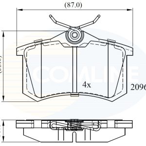 Placute frana SKODA ROOMSTER (5J7) 1.4 TDI diesel 70 cai COMLINE CBP0797