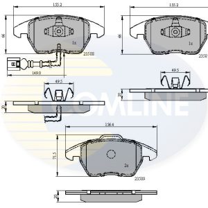 Placute frana SKODA RAPID (NH3, NK3, NK6) 1.2 TSI benzina 90 cai COMLINE CBP11224