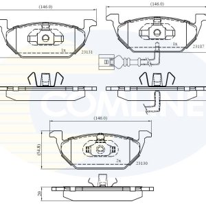 Placute frana SKODA YETI (5L) 1.4 TSI benzina 122 cai COMLINE CBP1851