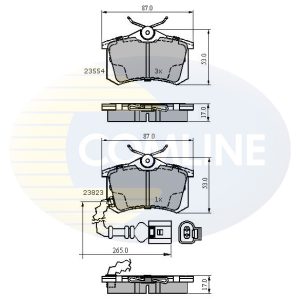 Placute frana SKODA YETI (5L) 1.2 TSI benzina 110 cai COMLINE CBP2797