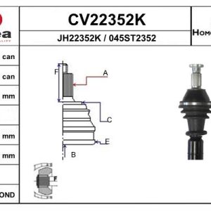 Cap planetara SKODA RAPID (NH3, NK3, NK6) 1.2 benzina 75 cai EAI CV22352K