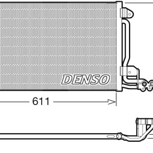 Condensator climatizare SKODA RAPID (NH3, NK3, NK6) 1.6 benzina 105 cai DENSO DCN02034