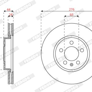 Disc frana SKODA KAMIQ (NW4) 1.5 TSI benzina 150 cai FERODO DDF2664C