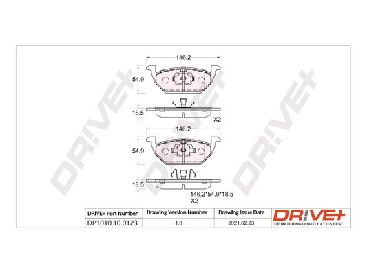 Placute frana SKODA RAPID (NH3, NK3, NK6) 1.2 TSI benzina 90 cai DRIVE DP1010.10.0123