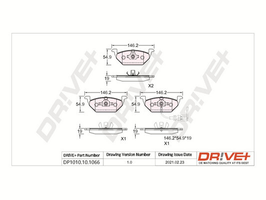 Placute frana SKODA ROOMSTER (5J7) 1.6 benzina 105 cai DRIVE DP1010.10.1066
