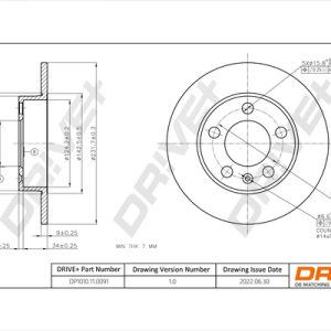 Disc frana SKODA RAPID Spaceback (NH1) 1.6 TDI diesel 105 cai DRIVE DP1010.11.0091