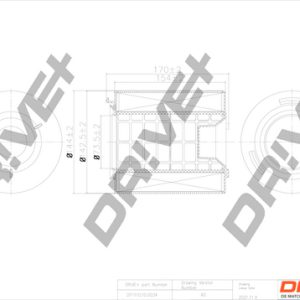 Filtru aer SKODA RAPID Spaceback (NH1) 1.4 TSI benzina 122 cai DRIVE DP1110.10.0034