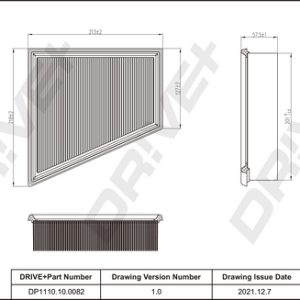 Filtru aer SKODA ROOMSTER Praktik (5J) 1.2 benzina 70 cai DRIVE DP1110.10.0082