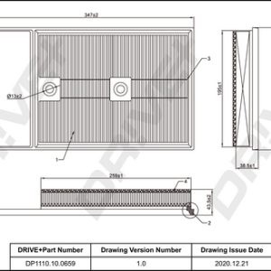 Filtru aer SKODA RAPID (NH3, NK3, NK6) 1.4 TDI diesel 90 cai DRIVE DP1110.10.0659