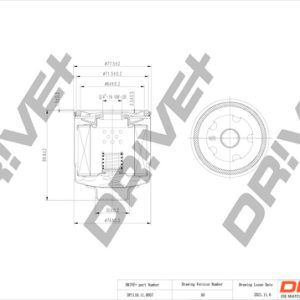 Filtru ulei SKODA ROOMSTER (5J7) 1.4 benzina 86 cai DRIVE DP1110.11.0057