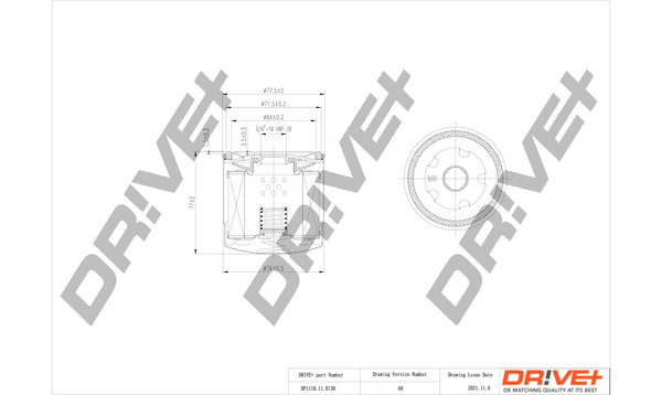 Filtru ulei SKODA RAPID (NH3, NK3, NK6) 1.0 TSI benzina 95 cai DRIVE DP1110.11.0130
