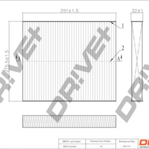 Filtru polen SKODA ROOMSTER (5J7) 1.4 LPG Benzina/Autogaz (GPL) 86 cai DRIVE DP1110.12.0018