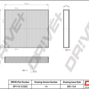Filtru polen SKODA RAPID (NH3, NK3, NK6) 1.4 TSI benzina 122 cai DRIVE DP1110.12.0222