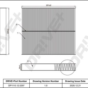 Filtru polen SKODA SCALA (NW1) 1.6 TDI diesel 116 cai DRIVE DP1110.12.0297