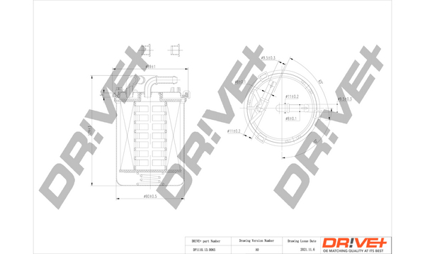 Filtru combustibil SKODA ROOMSTER Praktik (5J) 1.4 TDI diesel 80 cai DRIVE DP1110.13.0065