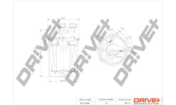 Filtru combustibil SKODA ROOMSTER Praktik (5J) 1.2 TDI diesel 75 cai DRIVE DP1110.13.0084