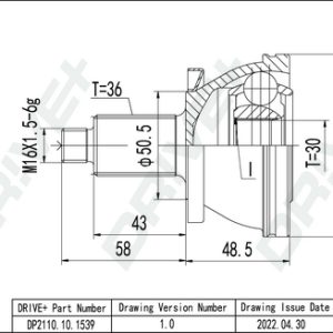 Cap planetara SKODA ROOMSTER (5J7) 1.4 LPG Benzina/Autogaz (GPL) 86 cai DRIVE DP2110.10.1539