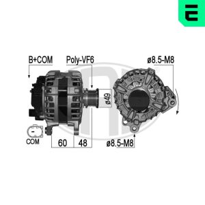 Alternator SKODA RAPID (NH3, NK3, NK6) 1.6 TDI diesel 115 cai ERA 209252