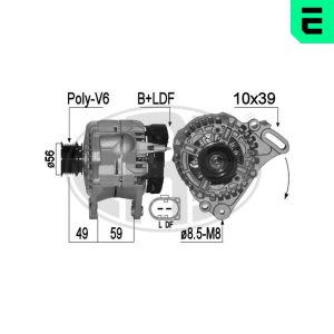 Alternator SKODA ROOMSTER Praktik (5J) 1.4 benzina 86 cai ERA 209282A