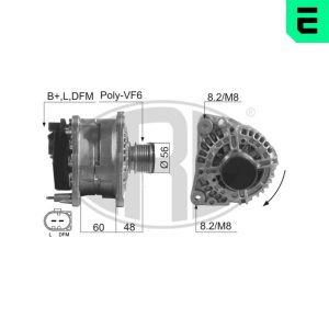 Alternator SKODA ROOMSTER (5J7) 1.9 TDI diesel 101 cai ERA 210231A