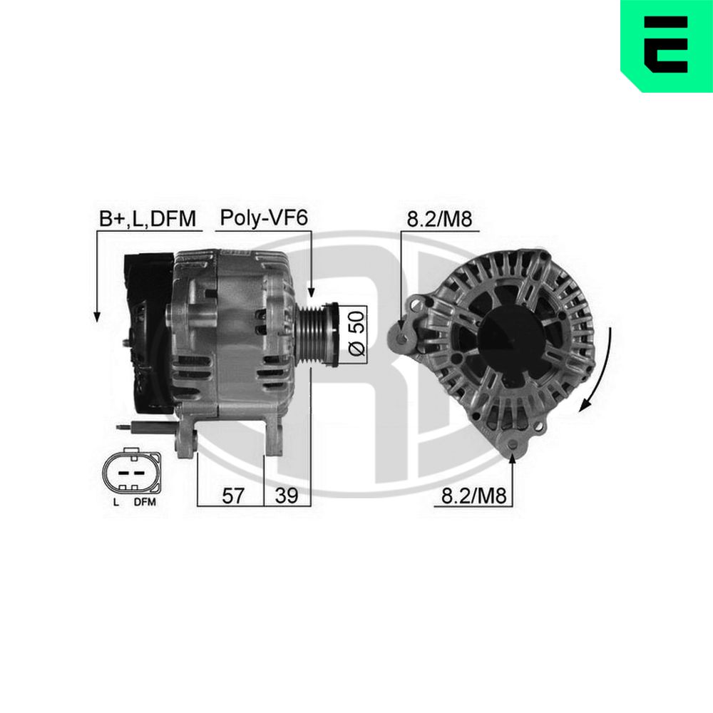 Alternator SKODA RAPID (NH3, NK3, NK6) 1.4 TSI benzina 122 cai ERA 210504A