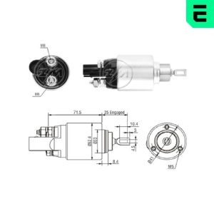 Solenoid electromotor SKODA YETI (5L) 1.2 TSI benzina 105 cai ERA ZM381