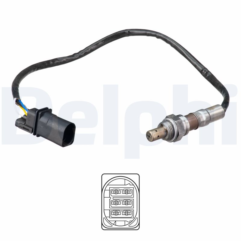 Sonda Lambda SKODA RAPID Spaceback (NH1) 1.6 TDI diesel 105 cai DELPHI ES21149-12B1