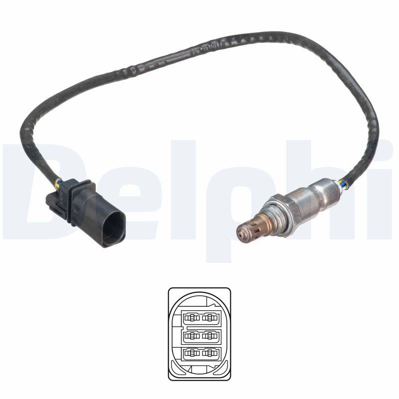 Sonda Lambda SKODA RAPID (NH3, NK3, NK6) 1.4 TDI diesel 90 cai DELPHI ES21246-12B1