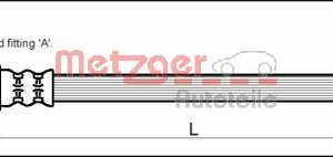 Furtun frana SKODA ROOMSTER (5J7) 1.4 TDI diesel 70 cai METZGER 4114798