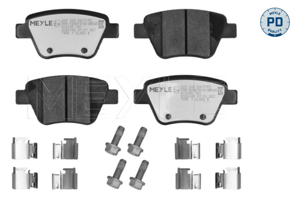 Placute frana SKODA YETI (5L) 1.4 TSI benzina 122 cai MEYLE 025 245 6317/PD
