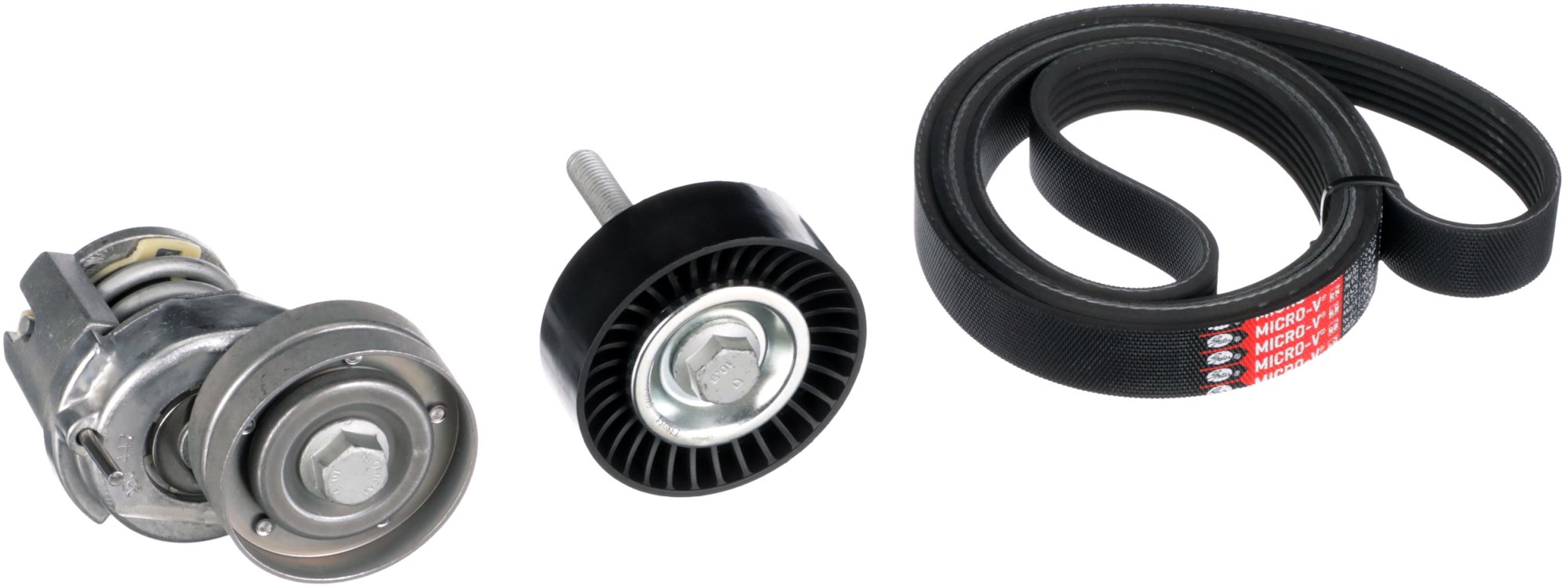 Set curea transmisie cu caneluri SKODA ROOMSTER (5J7) 1.6 benzina 105 cai GATES K076PK1735