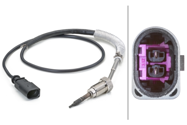 Senzor temperatura gaze evacuare SKODA ROOMSTER (5J7) 1.9 TDI diesel 105 cai HELLA 6PT 014 494-261