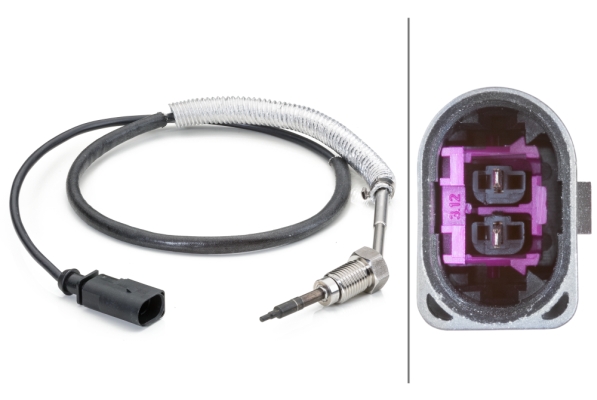 Senzor temperatura gaze evacuare SKODA ROOMSTER (5J7) 1.4 TDI diesel 80 cai HELLA 6PT 014 494-291