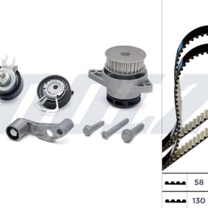 Set pompa apa + curea dintata SKODA ROOMSTER (5J7) 1.4 benzina 86 cai DOLZ KD051