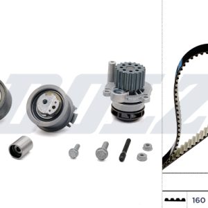 Set pompa apa + curea dintata SKODA YETI (5L) 2.0 TDI 4x4 diesel 140 cai DOLZ KD062