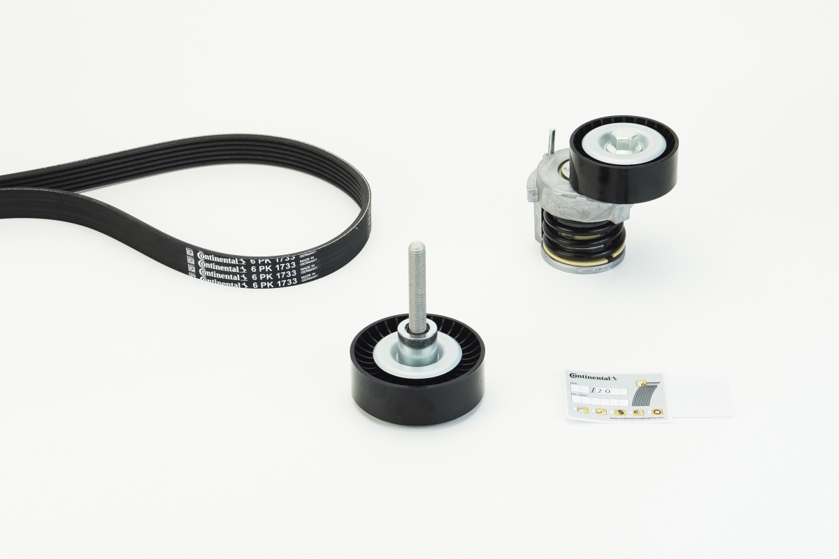 Set curea transmisie cu caneluri SKODA ROOMSTER (5J7) 1.6 benzina 105 cai CONTITECH 6PK1733K3