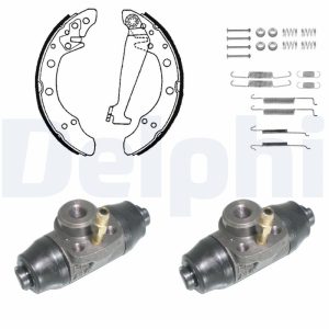 Set saboti frana SKODA ROOMSTER Praktik (5J) 1.4 benzina 86 cai DELPHI KP850